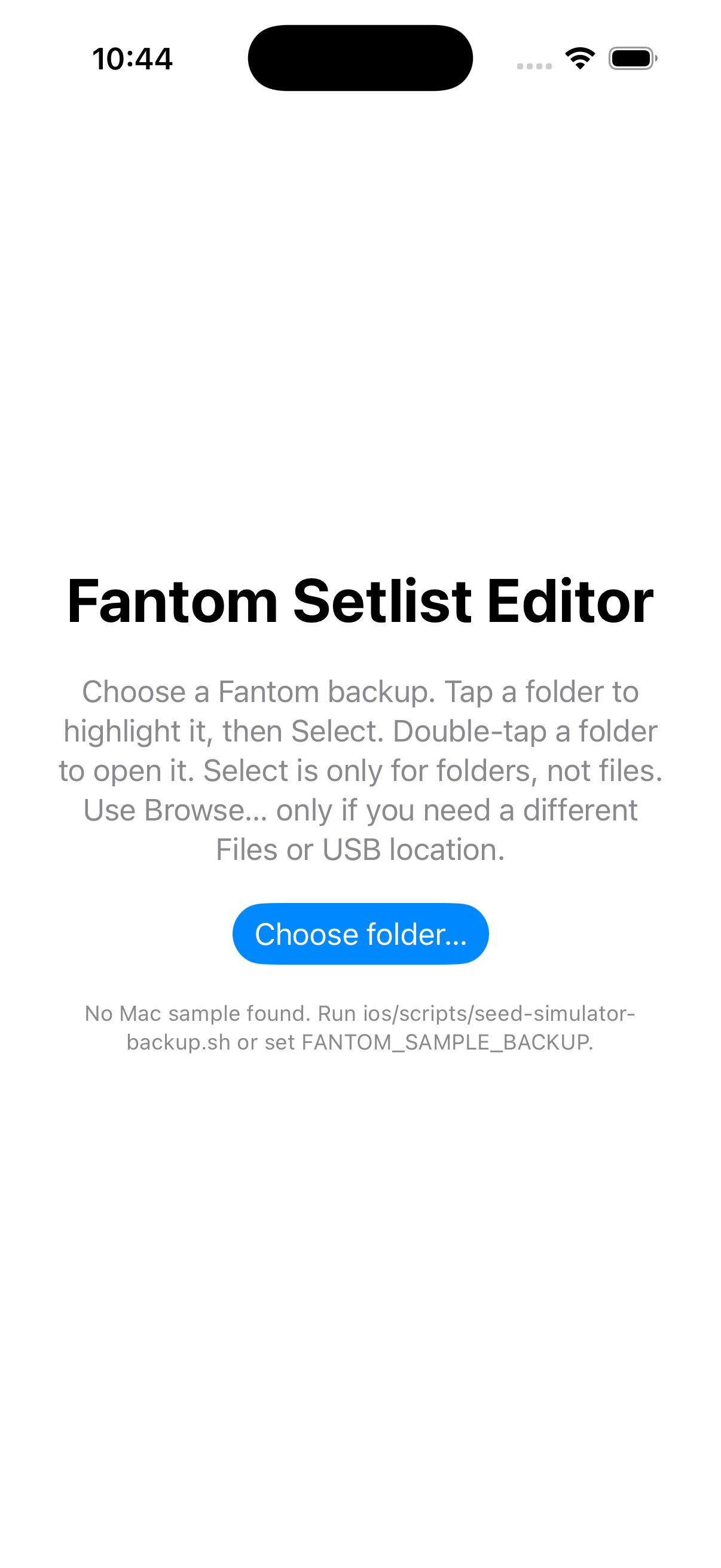 Choose folder gate