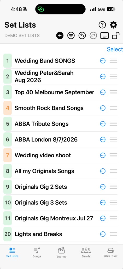 Set Lists
