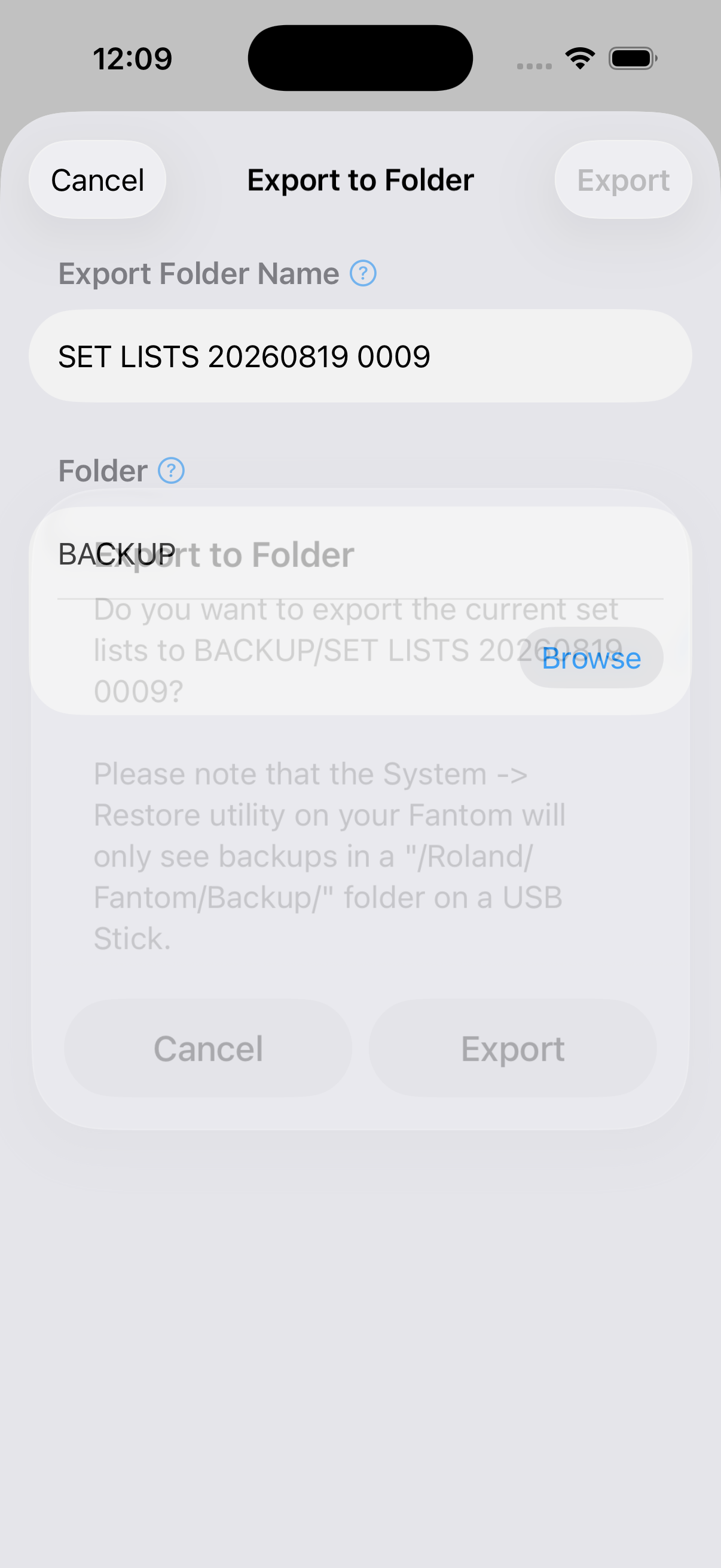 Export to Folder