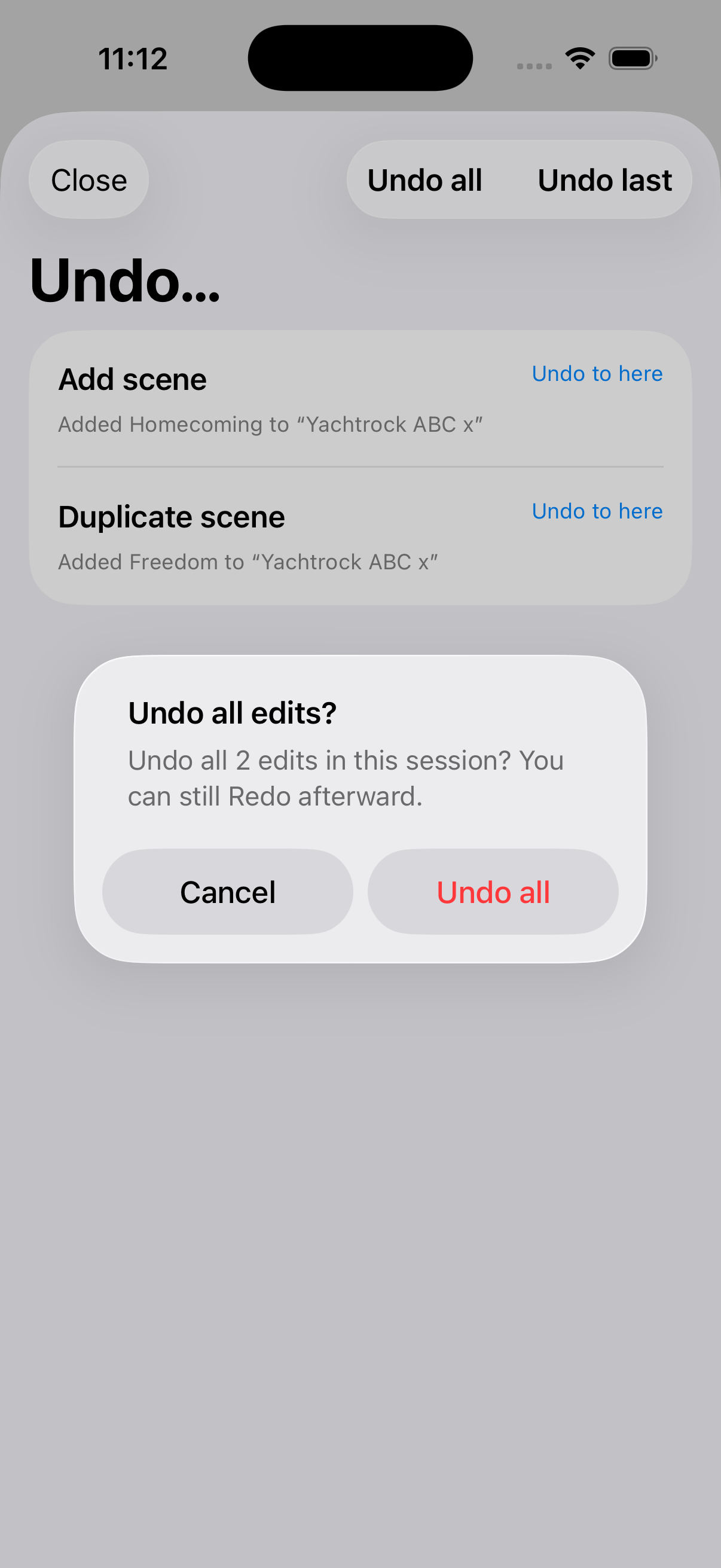 Undo all