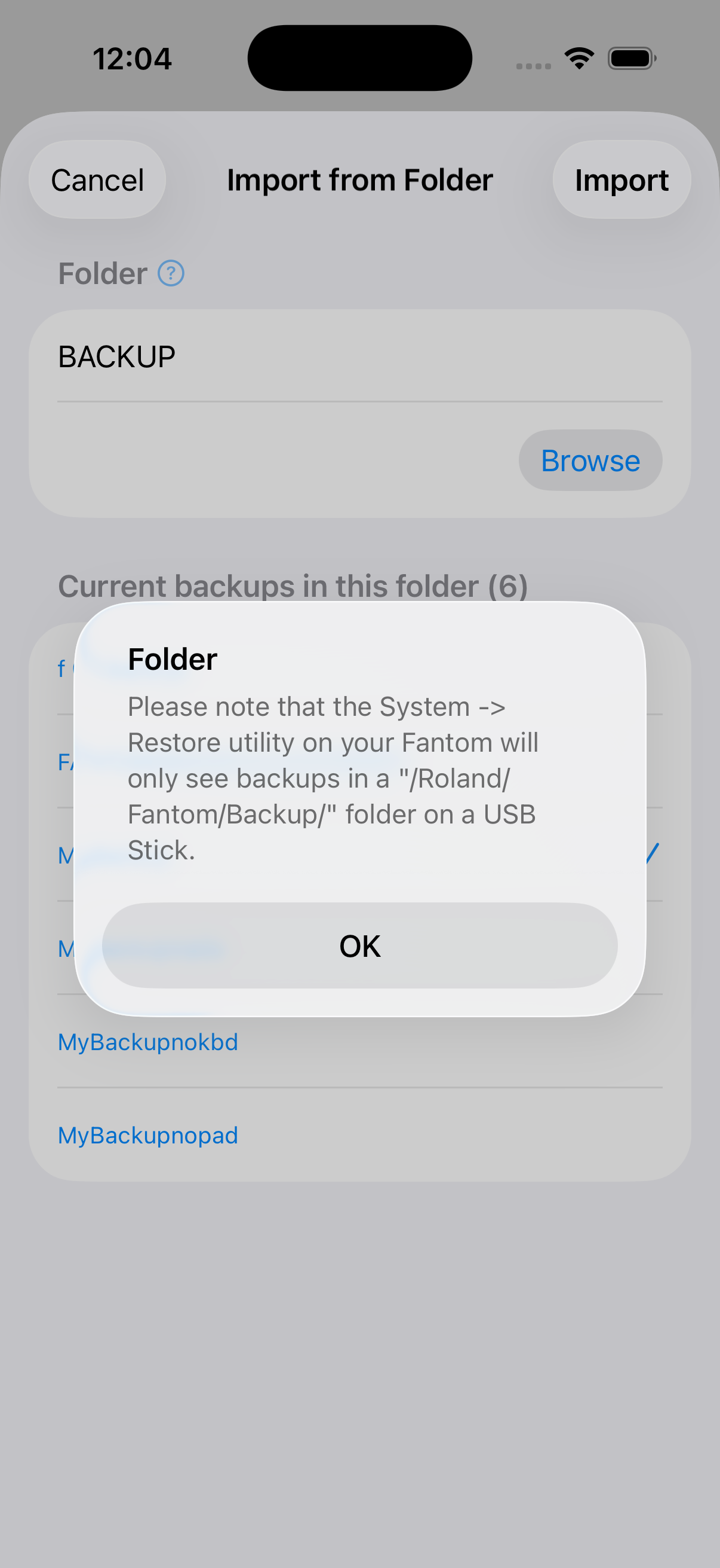 Folder help Restore note
