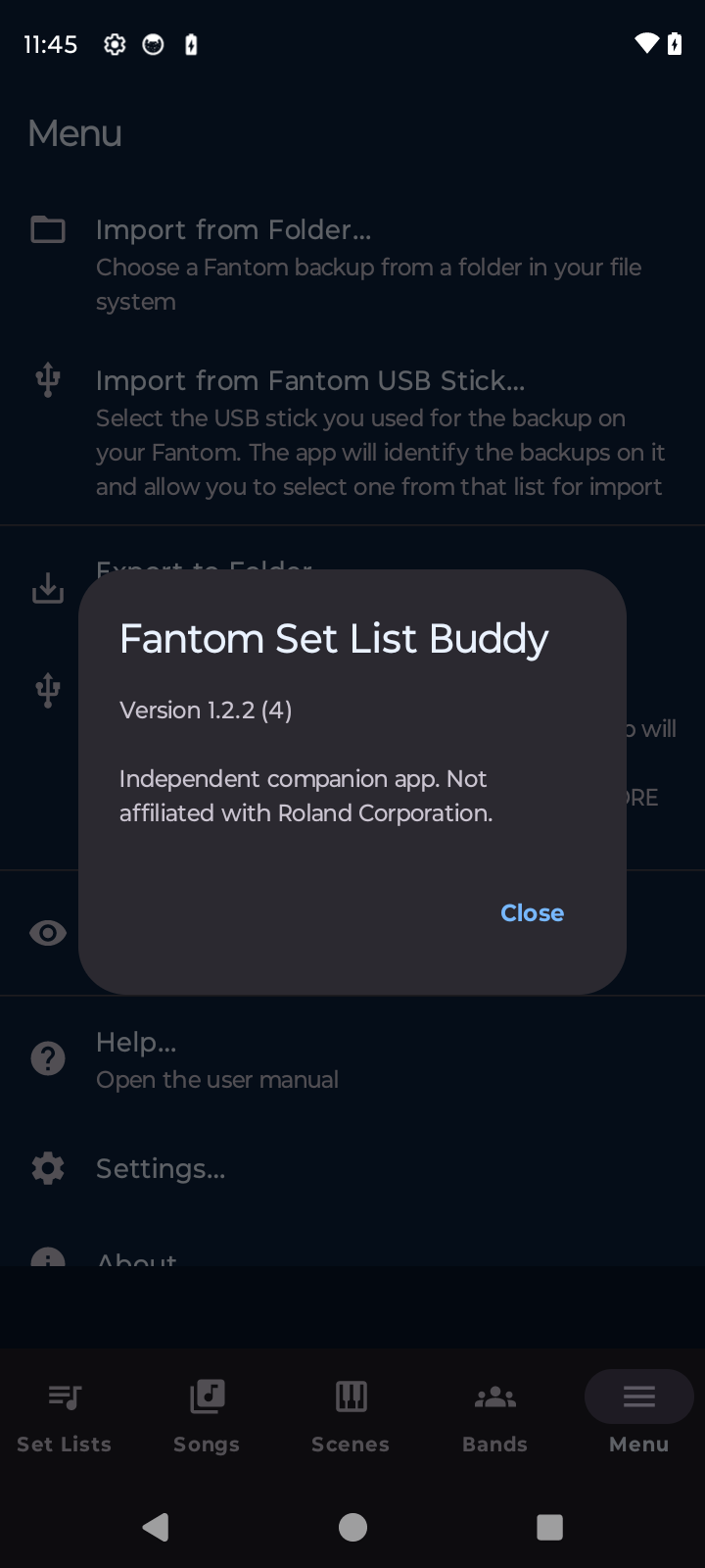 About on Android